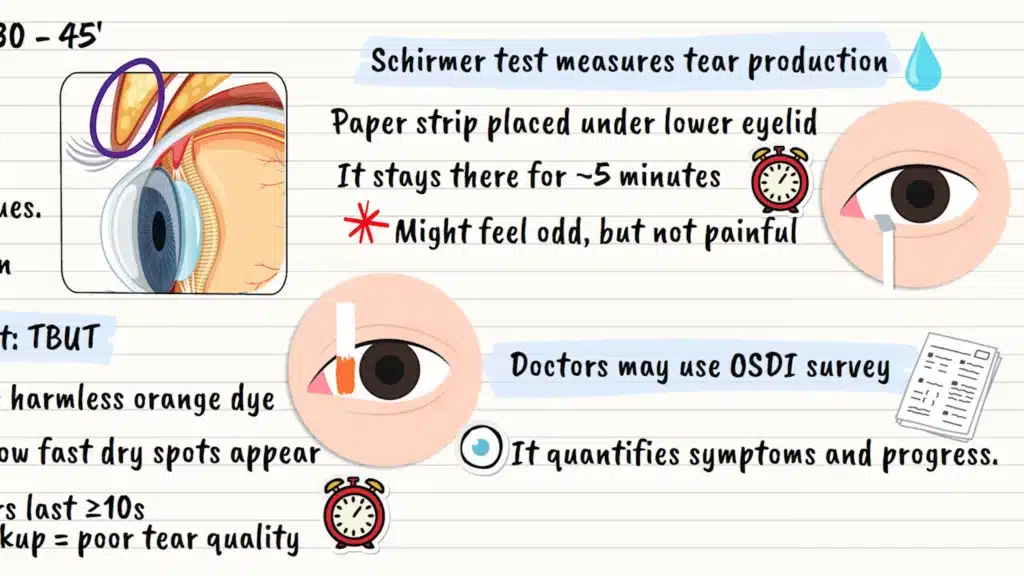 Dry eye syndrome diagnosis