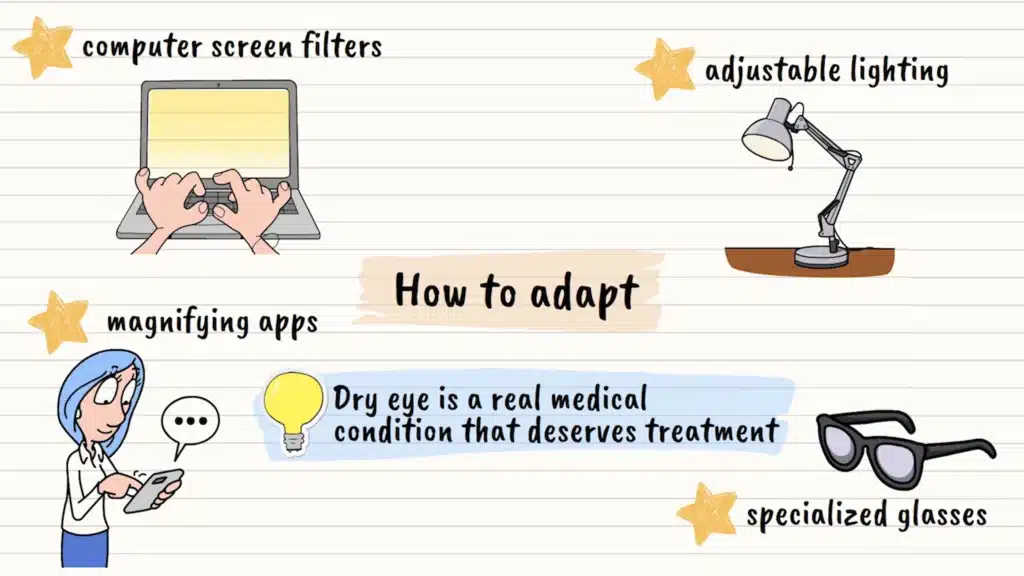 Dry eye syndrome how to adapt