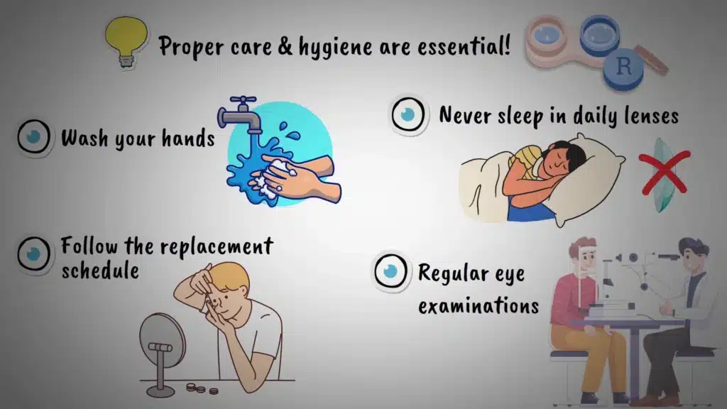 Contact lenses proper care and hygiene