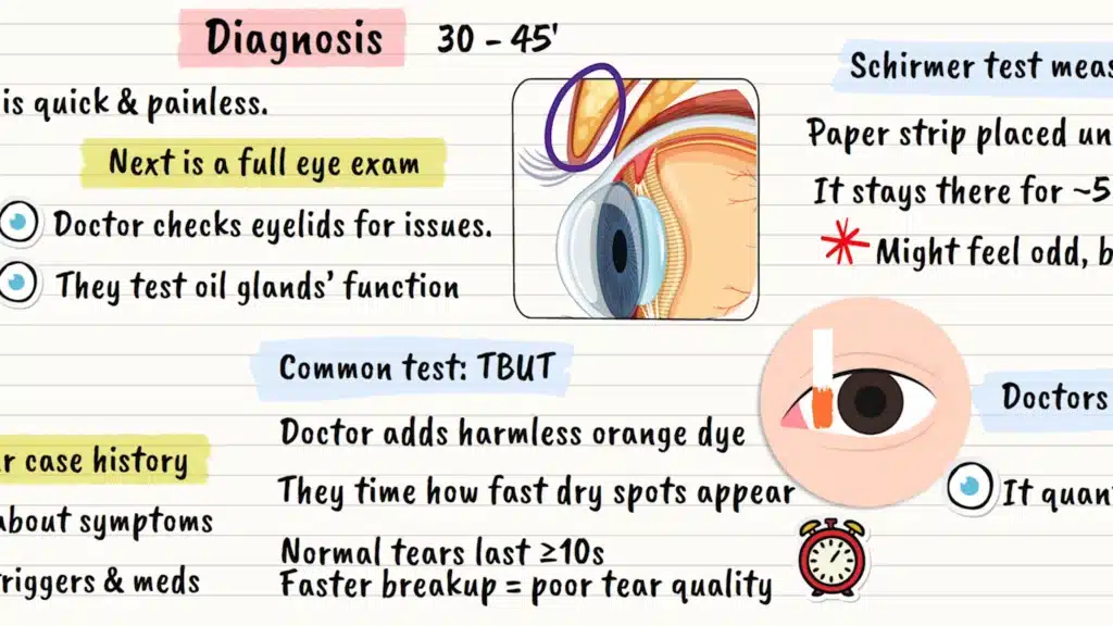 Dry eye syndrome diagnosis