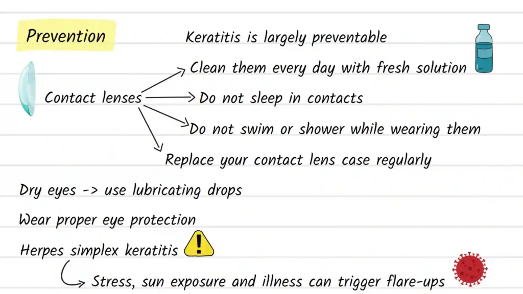Keratitis prevention