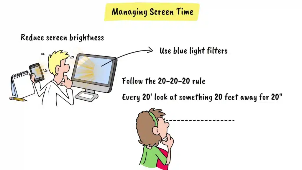 Managing Screen Time for photophobia