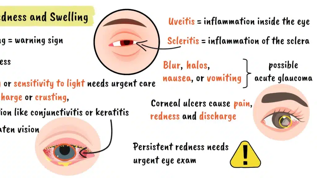 Severe redness and swelling persistent redness