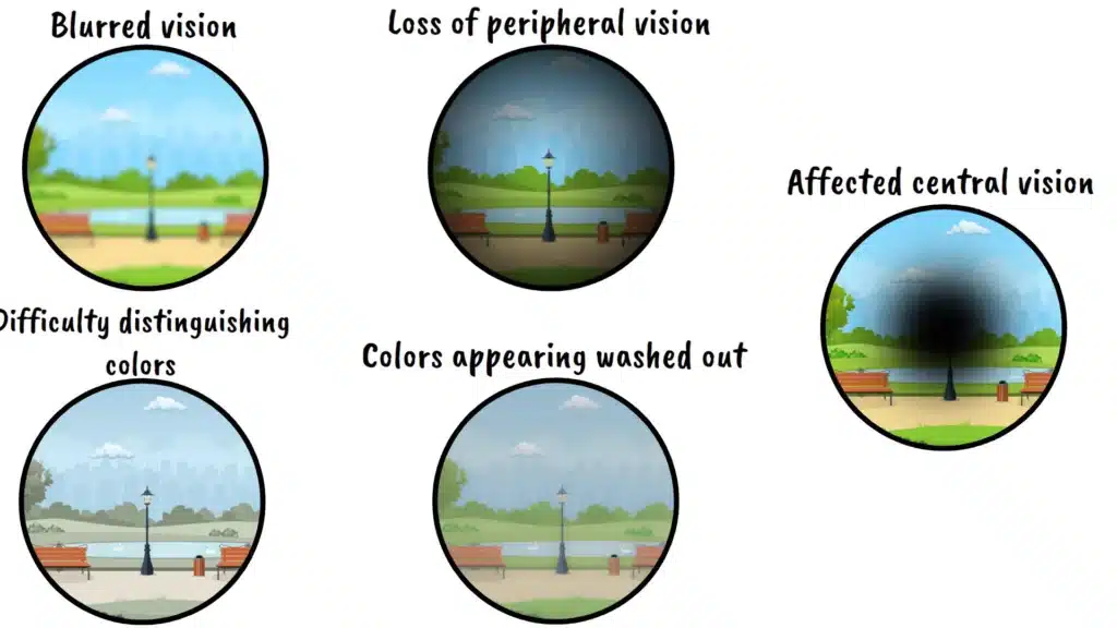 Symptoms of compressive optic neuropathy