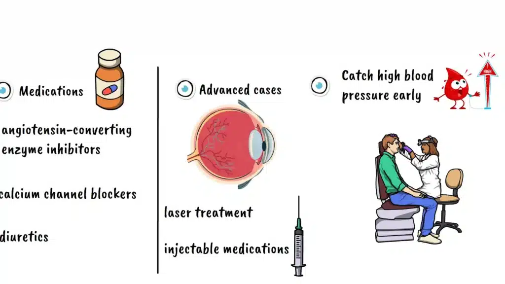 Treatment in advanced cases for Hypertensive Retinopathy