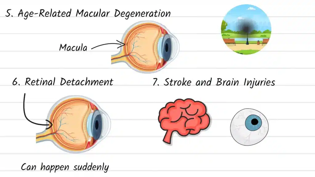 Causes of Blurred Vision age related macular degeneration and retinal detachment