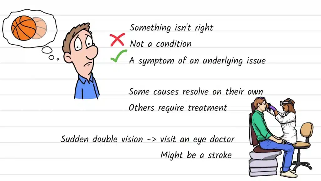 Diplopia symptoms