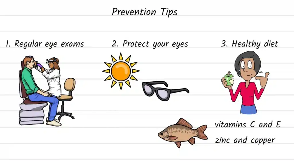 How to prevent blurred vision regular eye exams, healthy diet